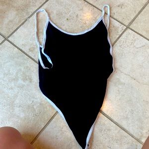 Black and white bodysuit